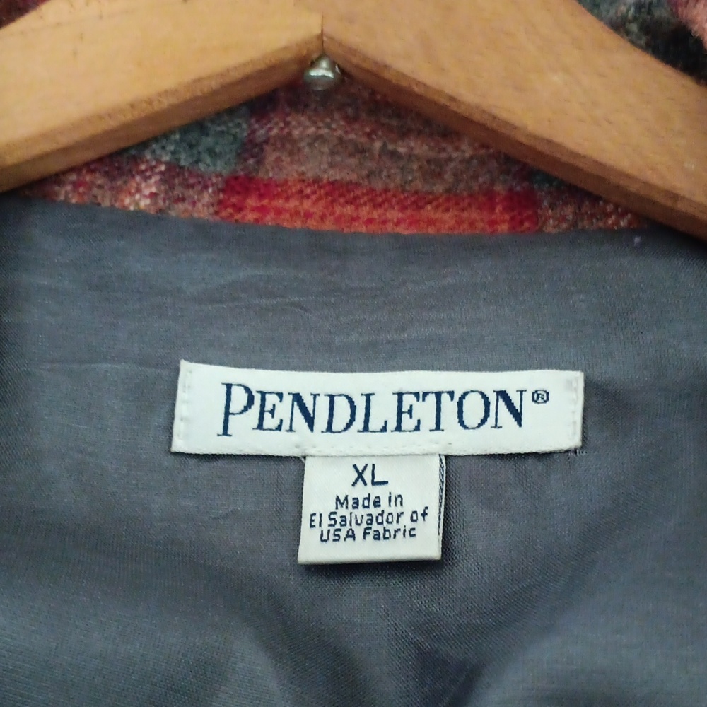 Pendleton Orange And Gray Plaid Jacket - image 4
